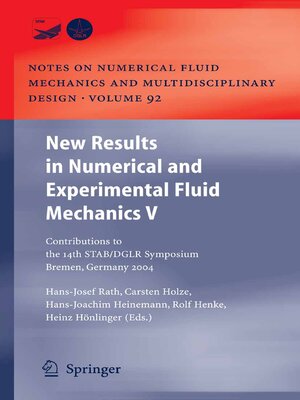 cover image of New Results in Numerical and Experimental Fluid Mechanics V